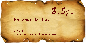 Borsova Szilas névjegykártya